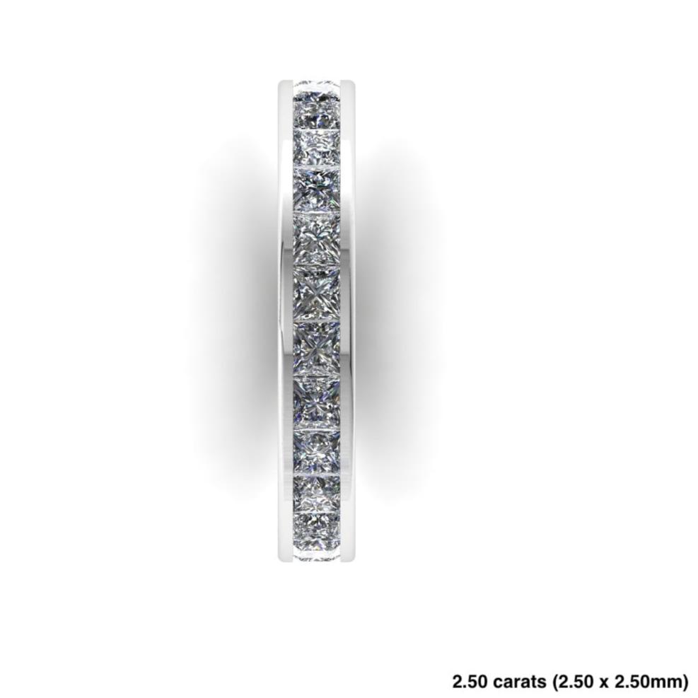 Princess Cut Diamond Channel Setting Band 14K White Gold