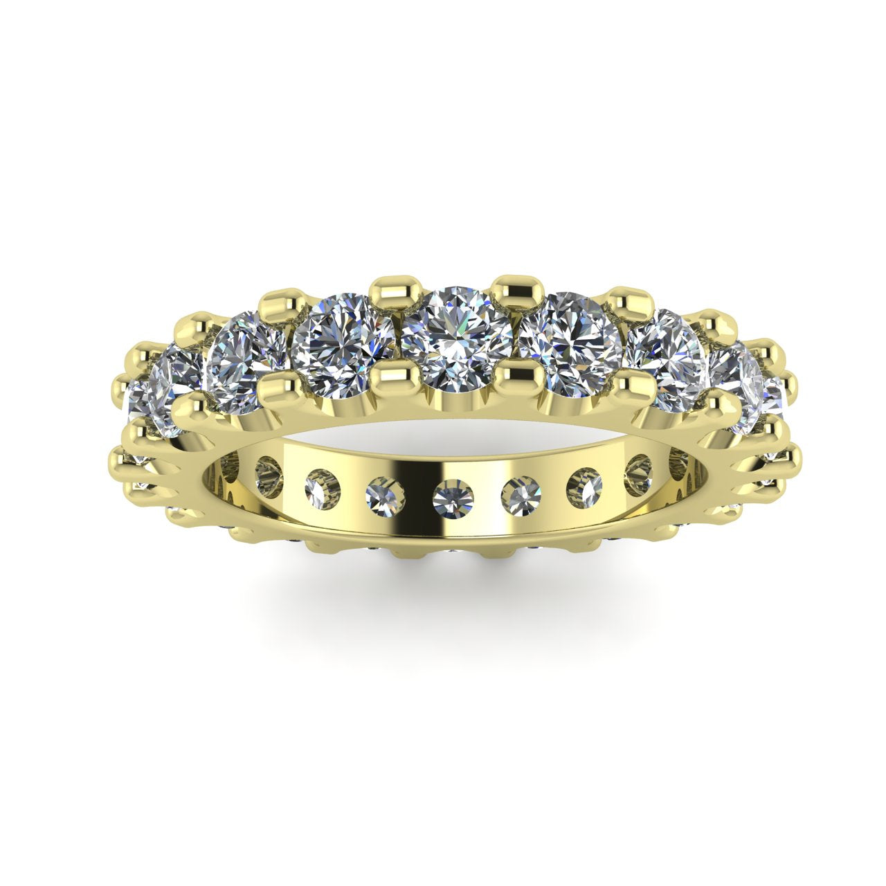 U-Prong Diamond Eternity Band 14K Yellow Gold