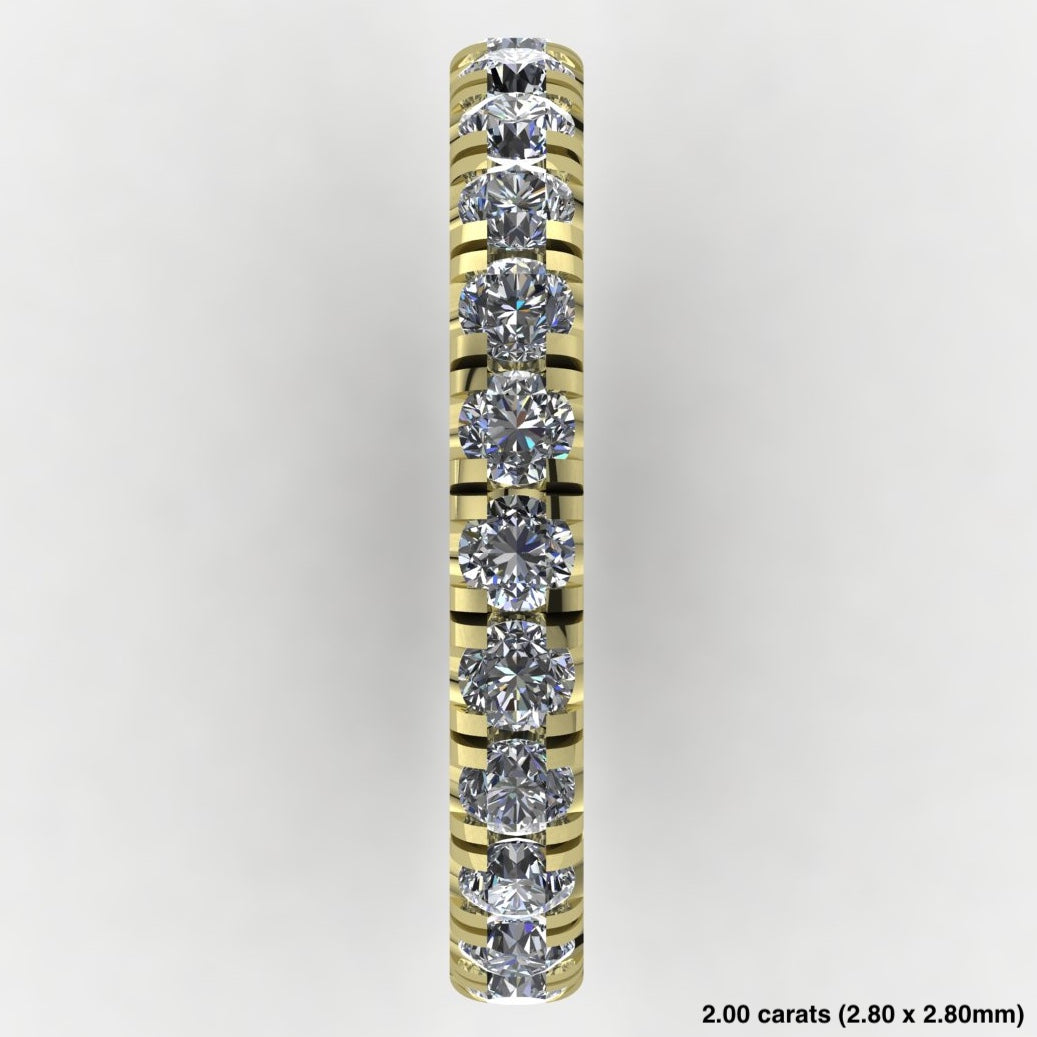 Pavé Eternity Band 14K Yellow Gold