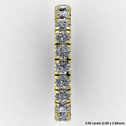 Pavé Eternity Band 14K Yellow Gold