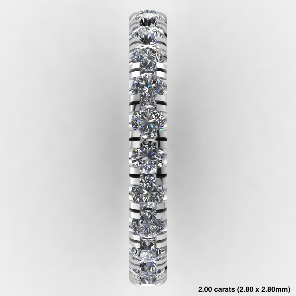 Pavé Eternity Band 14K White Gold