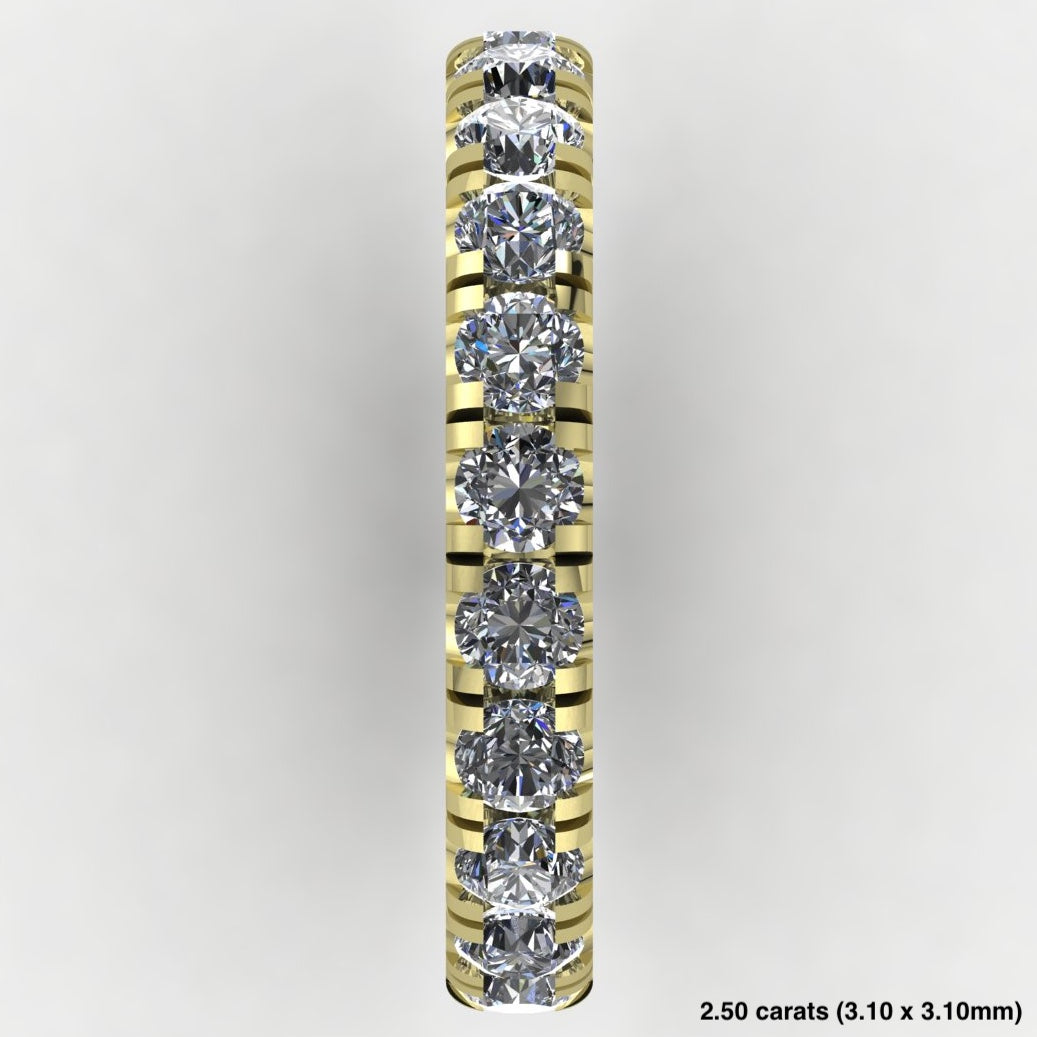 Pavé Eternity Band 14K Yellow Gold