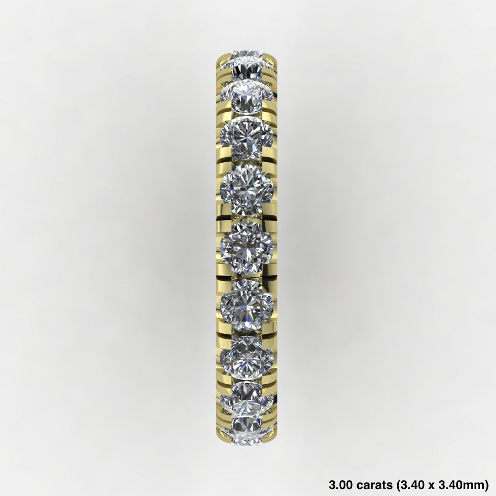 Pavé Eternity Band 14K Yellow Gold