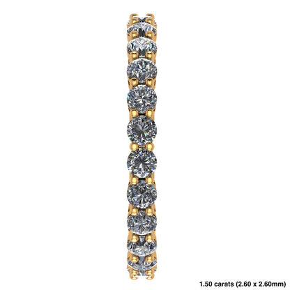 Shared Prong Diamond Eternity Band 14K Yellow Gold