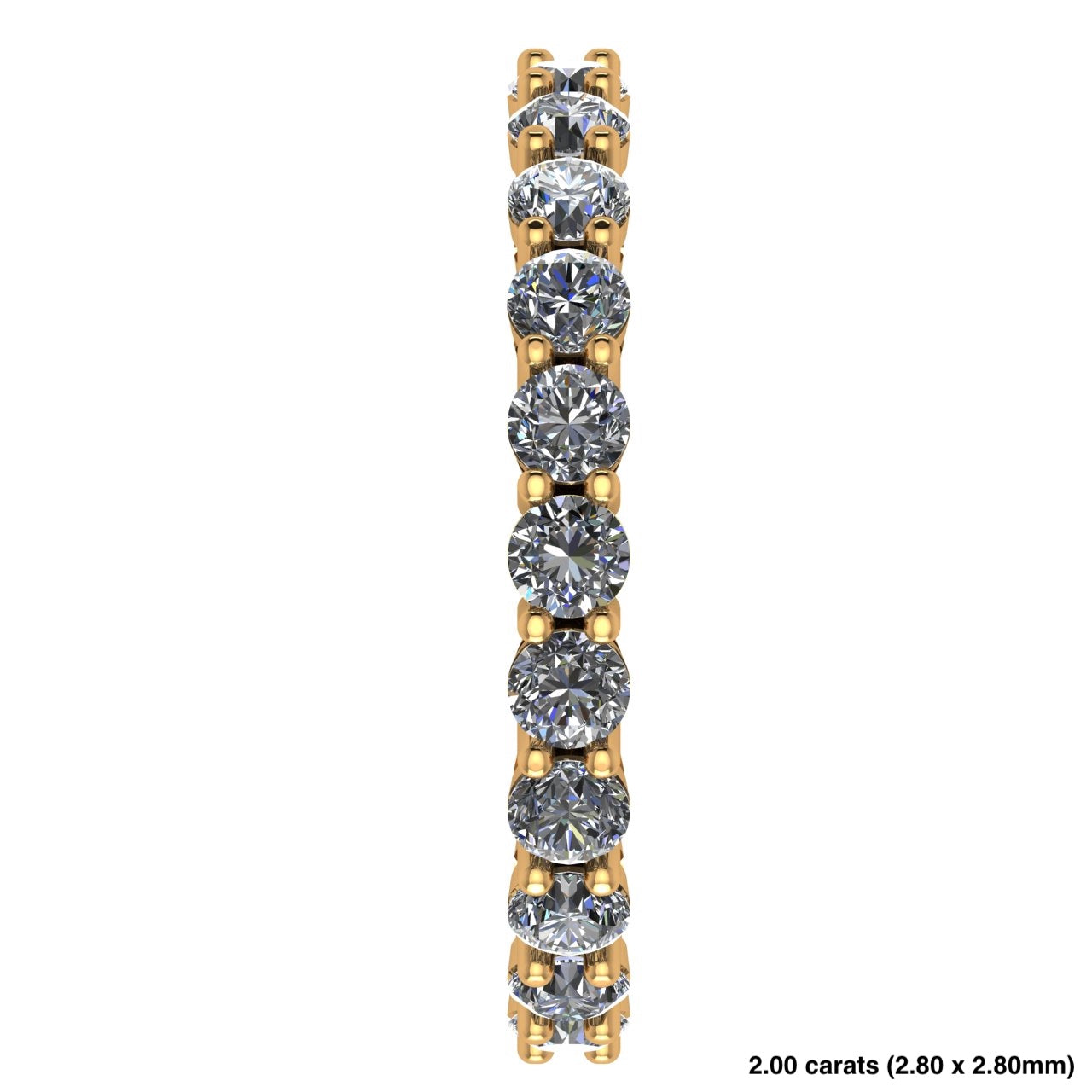 Shared Prong Diamond Eternity Band 14K Yellow Gold