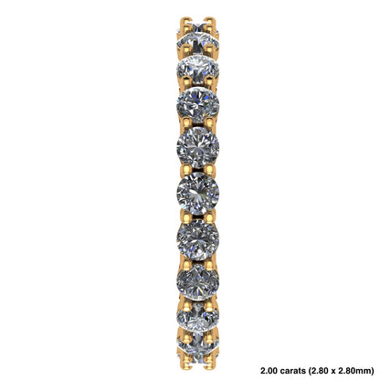 Shared Prong Diamond Eternity Band 14K Yellow Gold