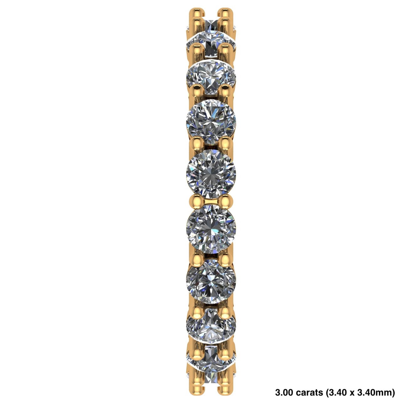 Shared Prong Diamond Eternity Band 14K Yellow Gold