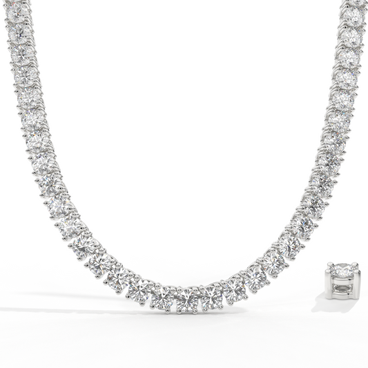 Diamond Tennis Necklace 14K White Gold