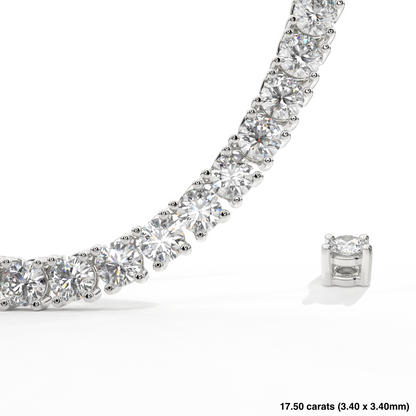 Diamond Tennis Necklace 14K White Gold
