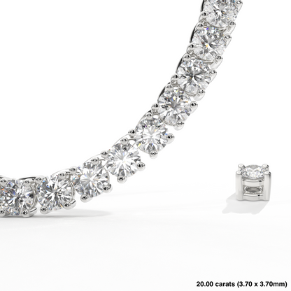 Diamond Tennis Necklace 14K White Gold